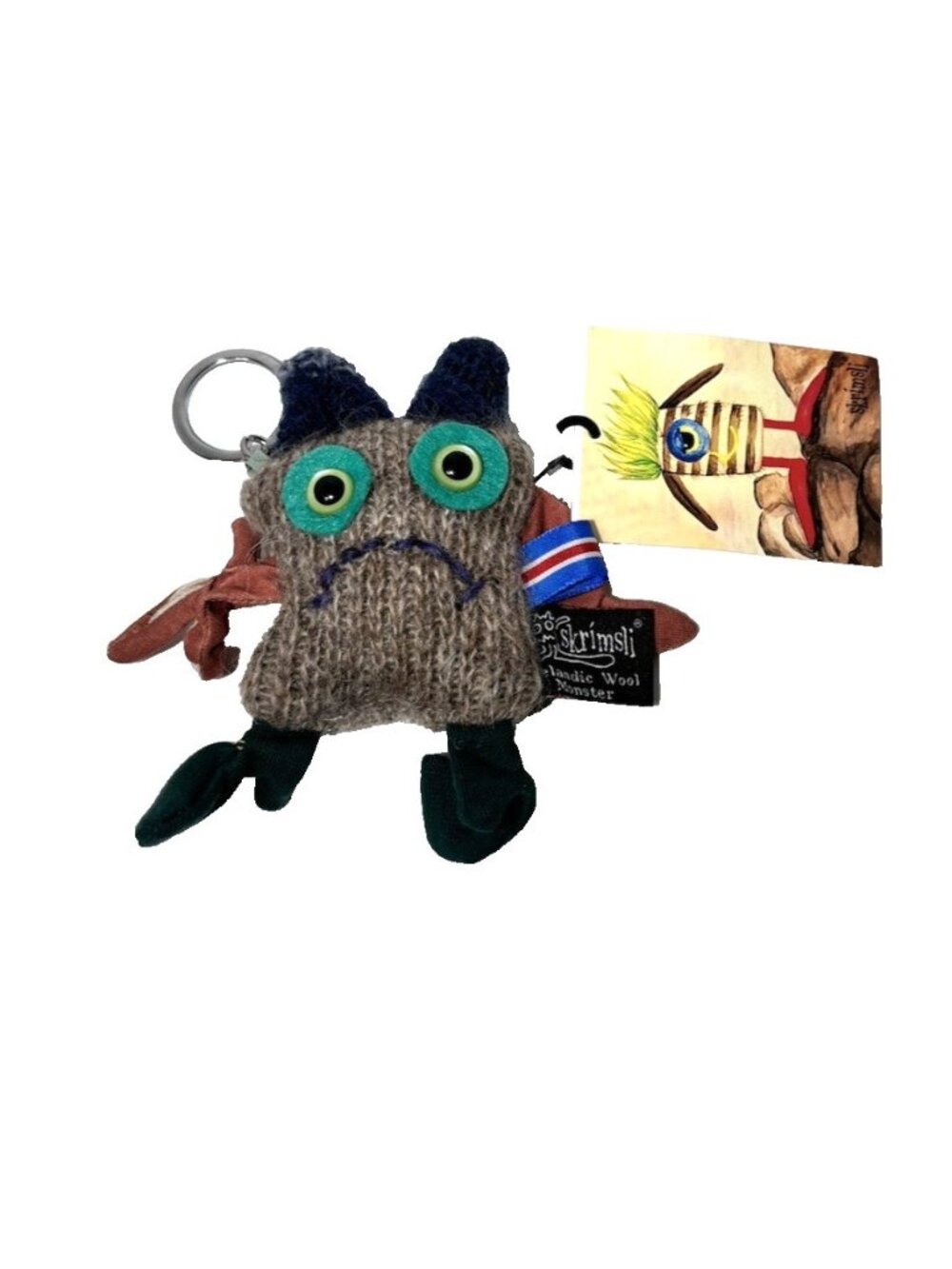 Rare! Handmade Icelandic Wool Monster "Skrimsli" Unique Stuffed Plush Toy New